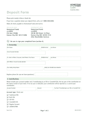 Deposit Form