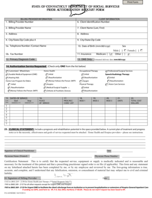 Medicaid Prior Authorization Request Form