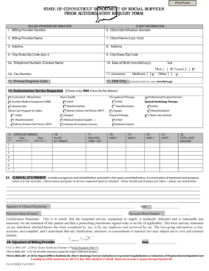Medicaid Prior Authorization Request Form
