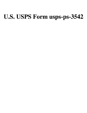 Printable usps change of address form - U.S. USPS Form usps-ps-3542. Free download