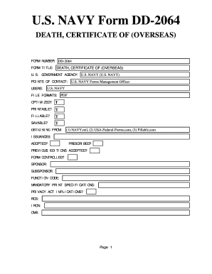 Blood test report - dd form 2064