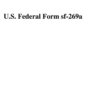 Form sf269a non fillable