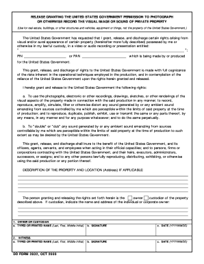 US Government Property Release Form