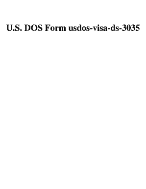 Ds full form - U.S. DOS Form usdos-visa-ds-3035