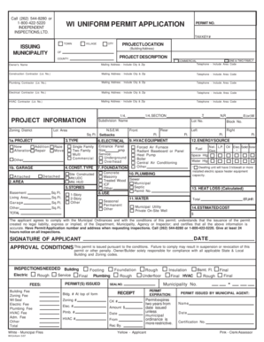 Wisconsin Uniform Permit Application