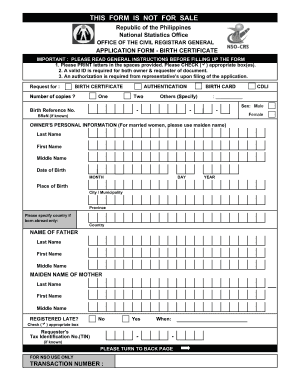 psa application form