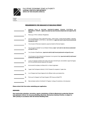 Philippine Building Permit Application