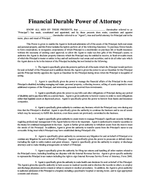 Financial Durable Power of Attorney