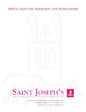 Saint Joseph’s University Application Form