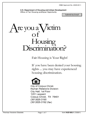 HUD-903.1 Housing Discrimination Information Form