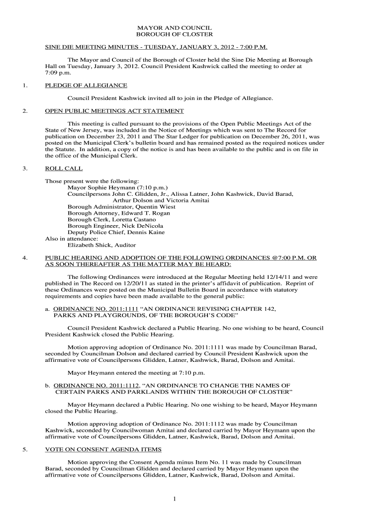 MAYOR AND COUNCIL Ohio BMV Forms Online Preview on Page 1