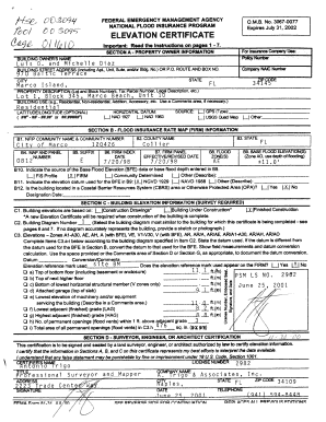FEMA Elevation Certificate