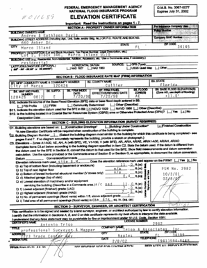 National Flood Insurance Program Elevation Certificate