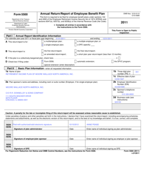Form 5500 Annual Return/Report