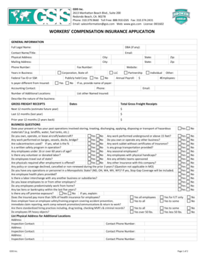 Workers' Compensation Insurance Application