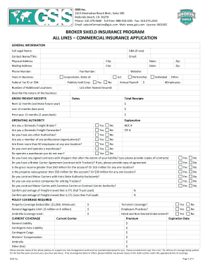 Commercial Insurance Application