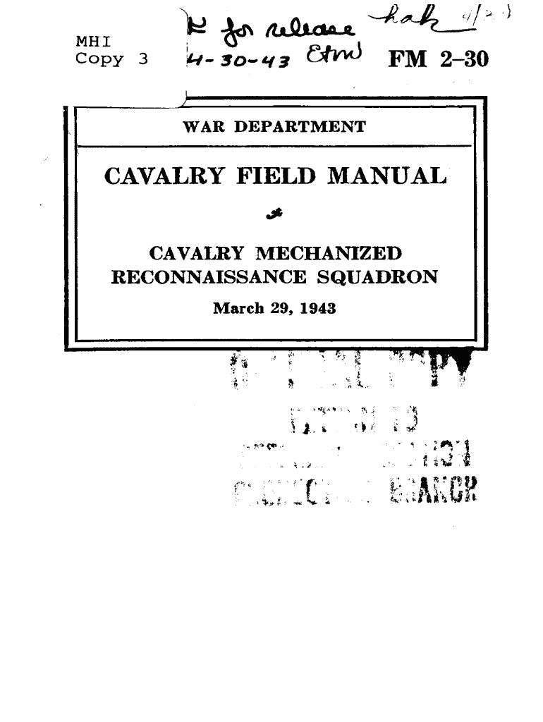 Mechanized Cavalry Groups: Lessons for the Future of - DTIC Preview on Page 1