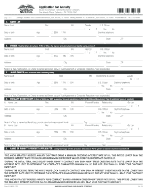 Annuity Application Form