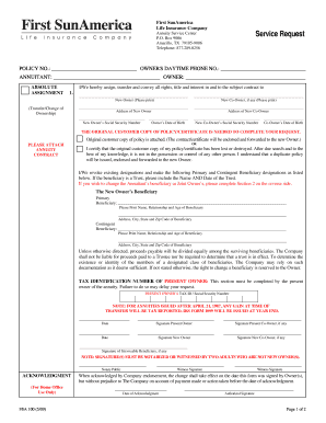 Annuity Service Request Form