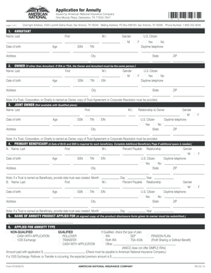Annuity Application Form