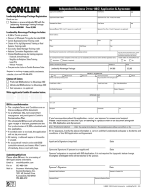 Conklin IBO Application & Agreement