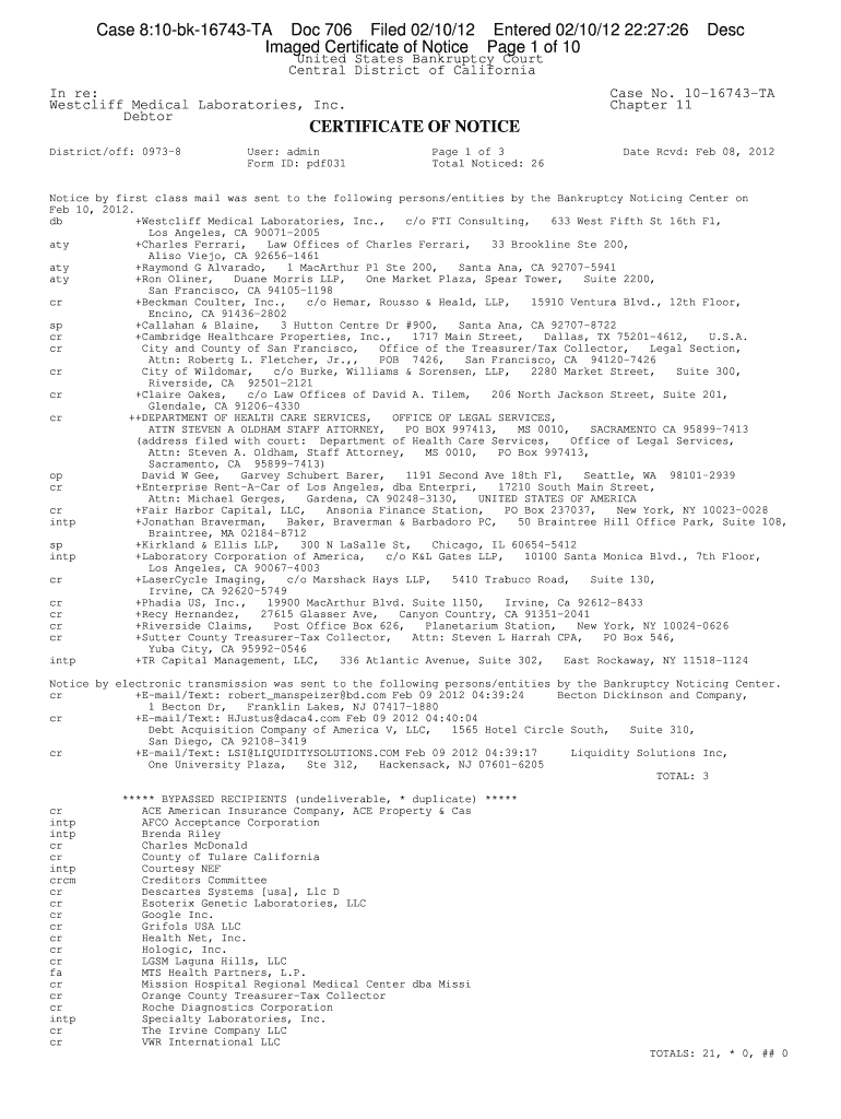 Case 8:10-bk-16743-TA Doc 706 Preview on Page 1