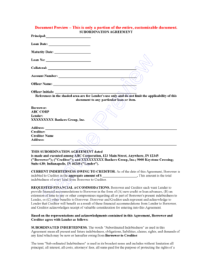 Subordination Agreement