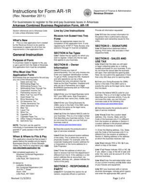 Arkansas Combined Business Registration Form