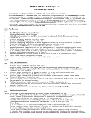 Georgia Sales & Use Tax Return (ST-3)