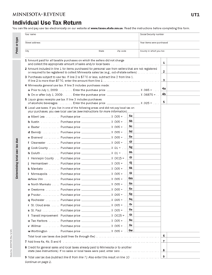 Minnesota Individual Use Tax Return