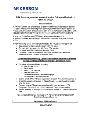 Colorado Medicaid ERA Payer Agreement