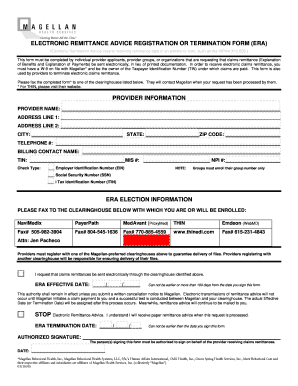 Magellan Health Services ERA Payer Agreement