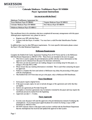 Colorado Medicare Trailblazers Payer Agreement