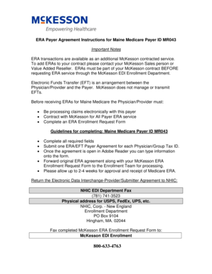 Maine Medicare ERA Payer Agreement
