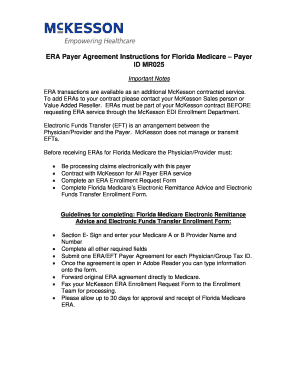 Florida Medicare ERA Payer Agreement