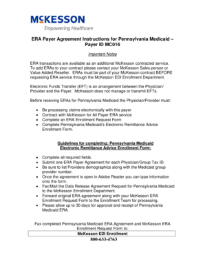 Pennsylvania Medicaid ERA Payer Agreement
