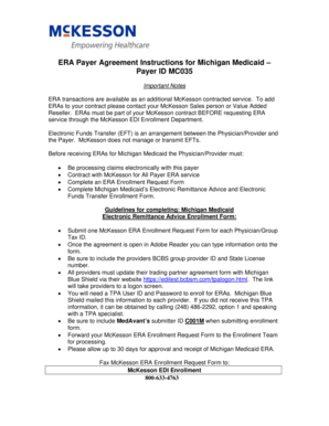 Michigan Medicaid ERA Payer Agreement