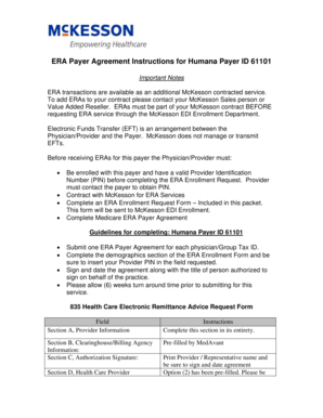 Humana ERA Payer Agreement