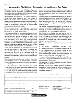 Michigan Composite Individual Income Tax Return Agreement