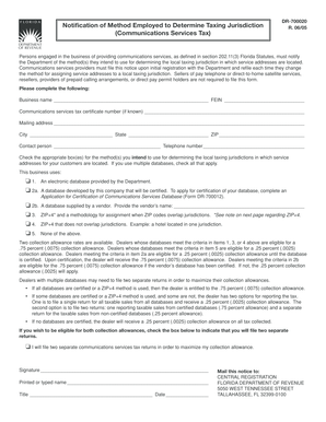 Florida Communications Services Tax Jurisdiction Notice