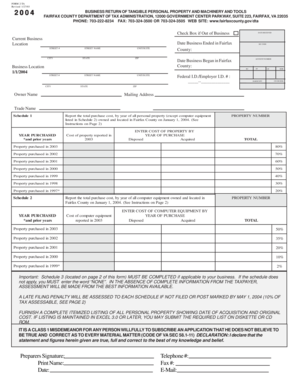 Fairfax County Business Property Tax Form