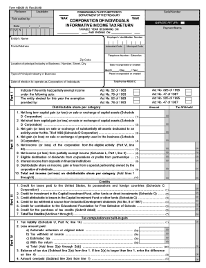 Puerto Rico Form 480.20 (I) Amended Return