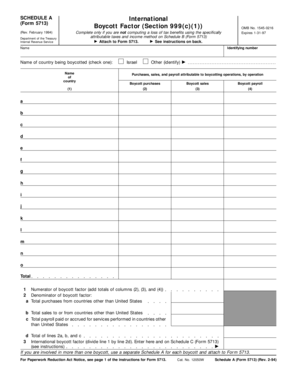 Schedule A Form 5713