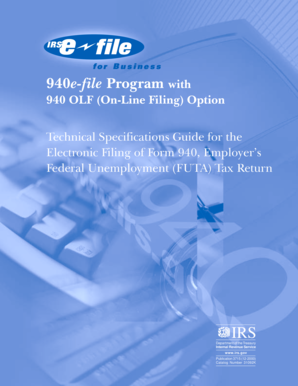 IRS Form 940 Technical Specifications Guide