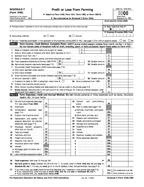 Schedule F Form 1040