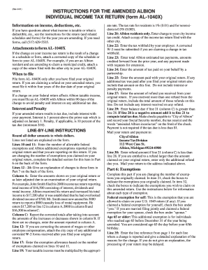 Albion Amended Individual Income Tax Return