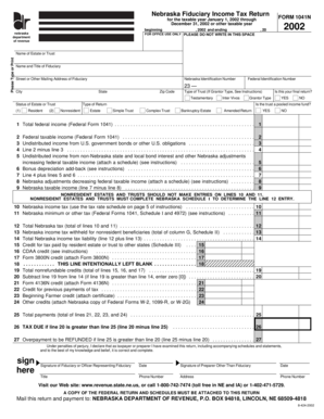 Nebraska Fiduciary Income Tax Return