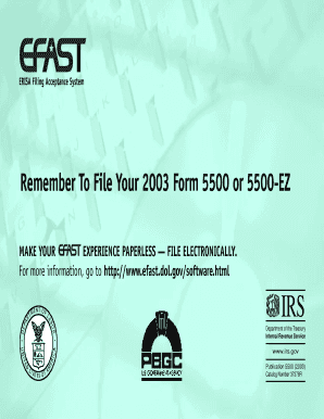 2003 Form 5500 or 5500-EZ Reminder