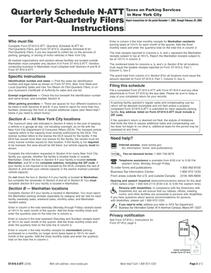 New York City Quarterly Schedule N-ATT Tax Form