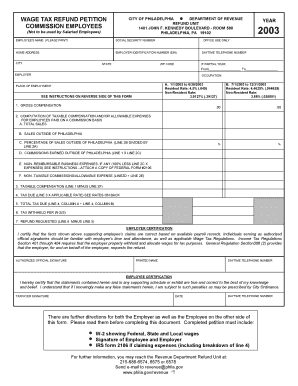 Wage Tax Refund Petition